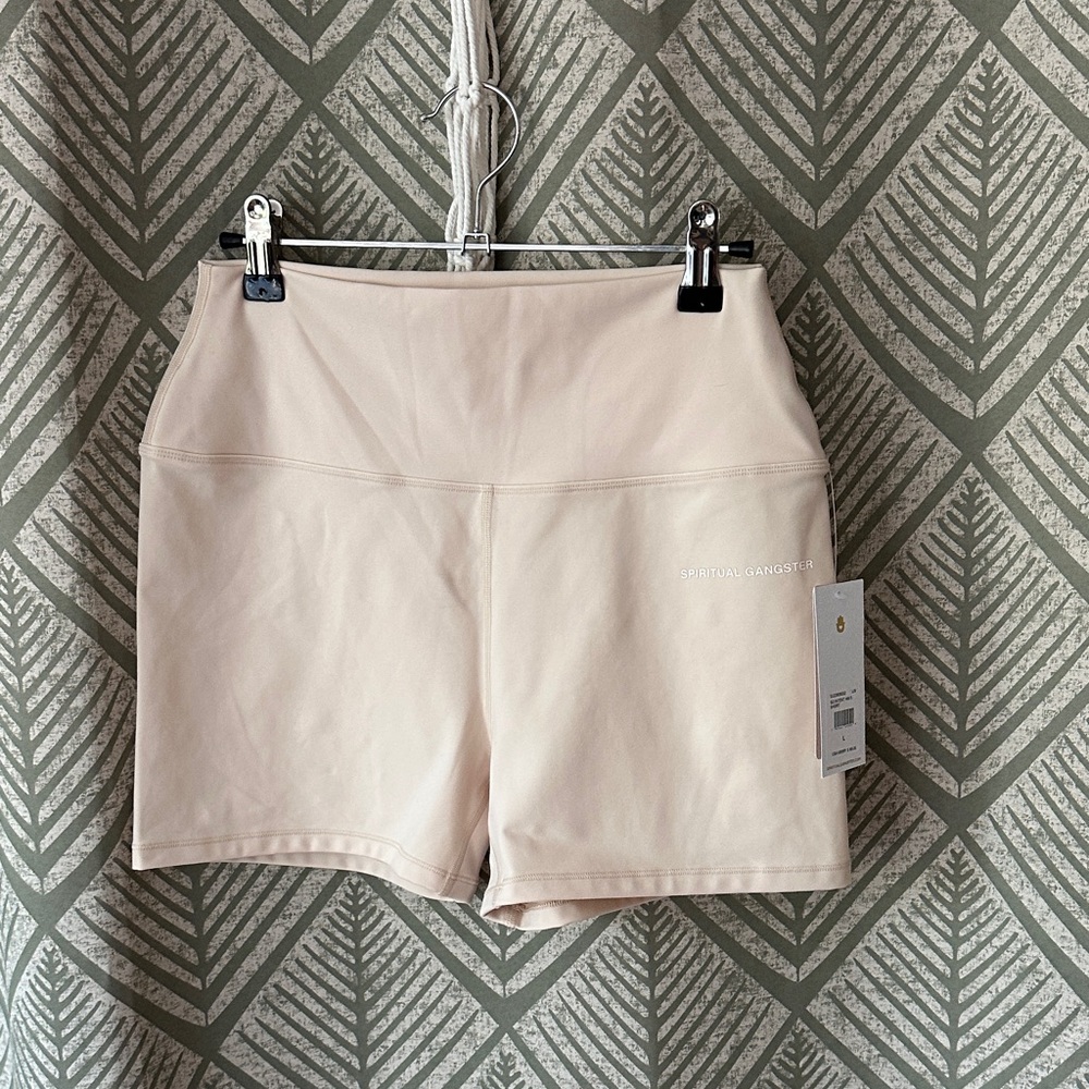 NWT Spiritual Gangster Cream Athletic Shorts